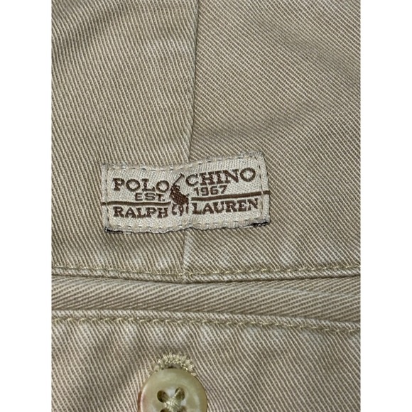 Polo Ralph Lauren Men's Khaki Chino Pants Flat Front Pleated Size 40x27 - Picture 10 of 15